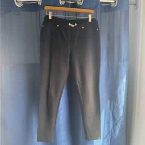 MICHAEL Michael Kors Black Trousers with Gold Button